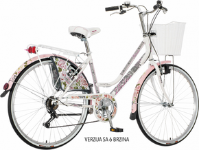 Visitor - FAM2612S6 26X1.3/8/17" VISITOR OLTENIA BELO SIVO ROZE - gradski bicikli