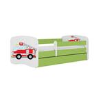 Babydreams krevet+podnica+dušek 90x184x61 cm beli/zeleni/print vatrogasni kamion