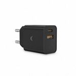 KSIX BXCDC30D ZIDNI PUNJAC 30W DUAL USB A+USB C KONEKTORI, BELI