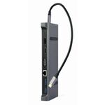Gembird USB Type-C 9-in-1 multi-port adapter (Hub3.0 + HDMI + DisplayPort + VGA + PD + LAN + stereo audio)