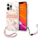 Maska Guess Marble Strap za iPhone 13 Pro Max 6.7 roze (GUHCP13XKMABPI)