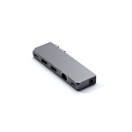 SATECHI Aluminium Pro Hub Mini (1xUSB4 96W up to 6K 60Hz display output, 2 x USB-A 3.0, 1xEthernet, 1xUSB-C, 1xAudio) - Space Grey