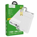 hoco. Power bank 30000mAh, Micro-USB / Tipe-C ulaz, lampa - J73 Powerful, White